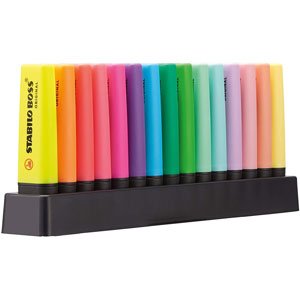 Marcador STABILO BOSS ORIGINAL 9 colores fluorescentes 6 colores pastel